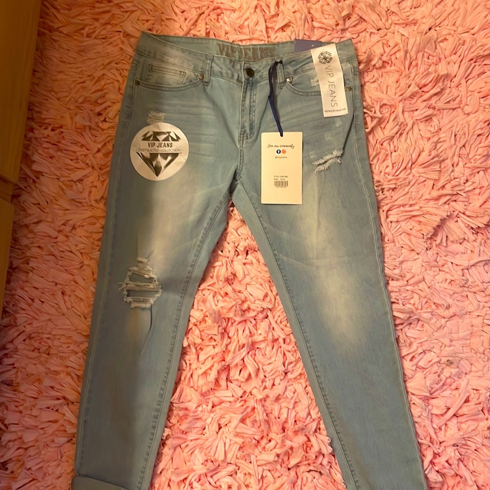 Brand new never worn with tags light blue stretch jeans